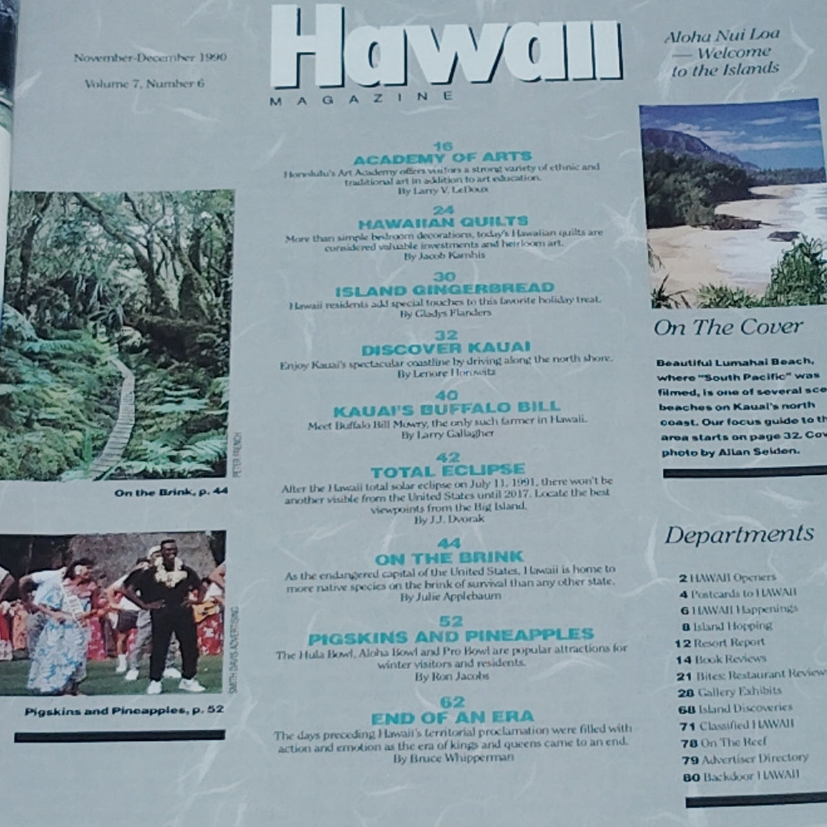 Hawaii Magazine December 1998 - Kauai's Secret Beaches Vintage Island Travel