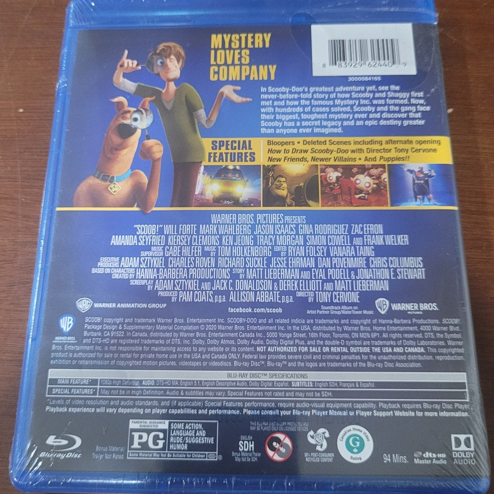 Scoob! Blu-ray Animated Comedy Family Adventure Scooby-Doo Origin Story Mystery