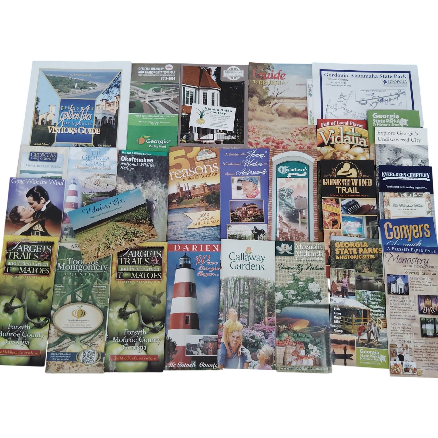 Vintage Georgia Travel Brochures Lot - Vidalia, Juliette, 2013 Ephemera & Maps