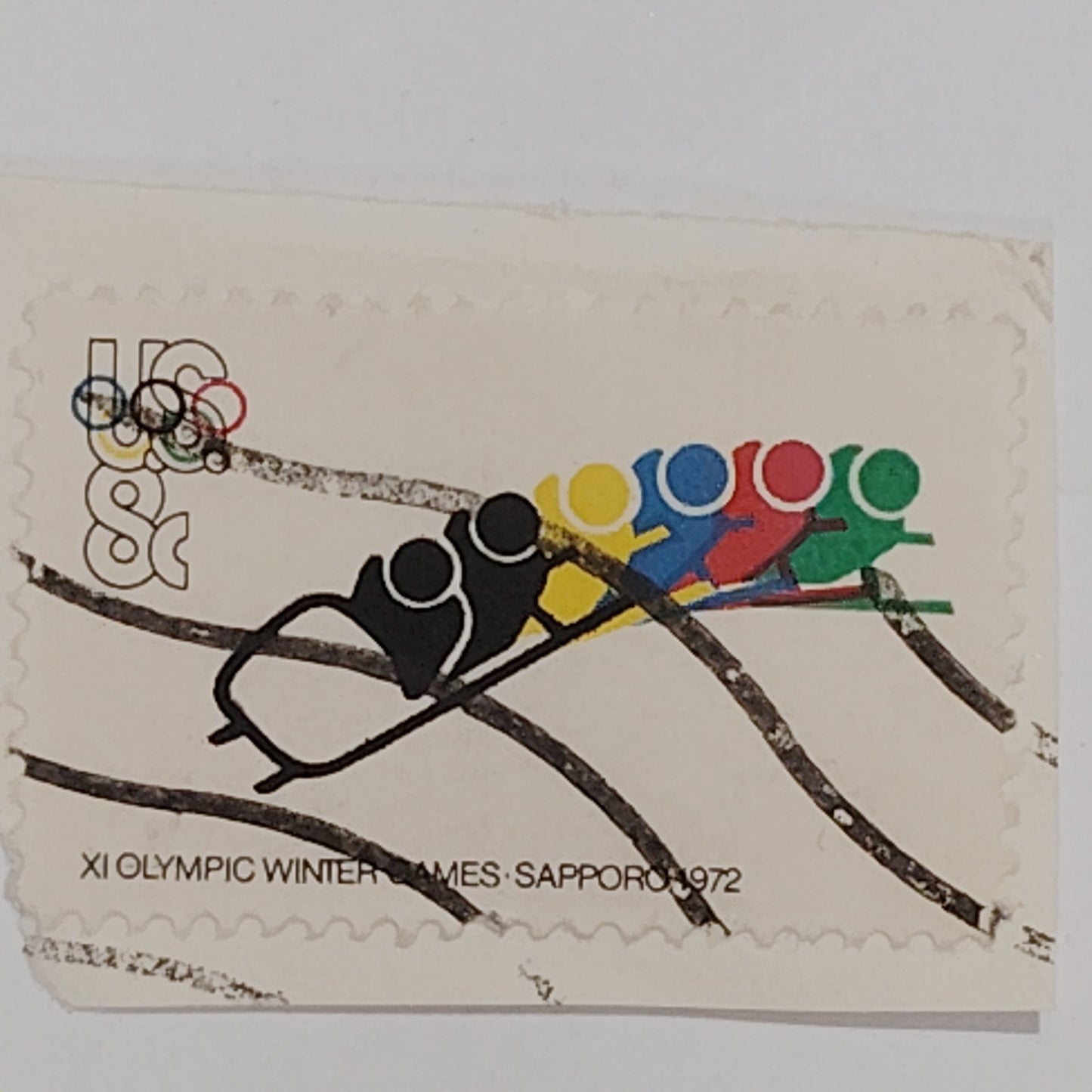 1972 Sapporo Olympics Stamps – 8¢ – Lot of 2 Used – Scott #1461, Vintage