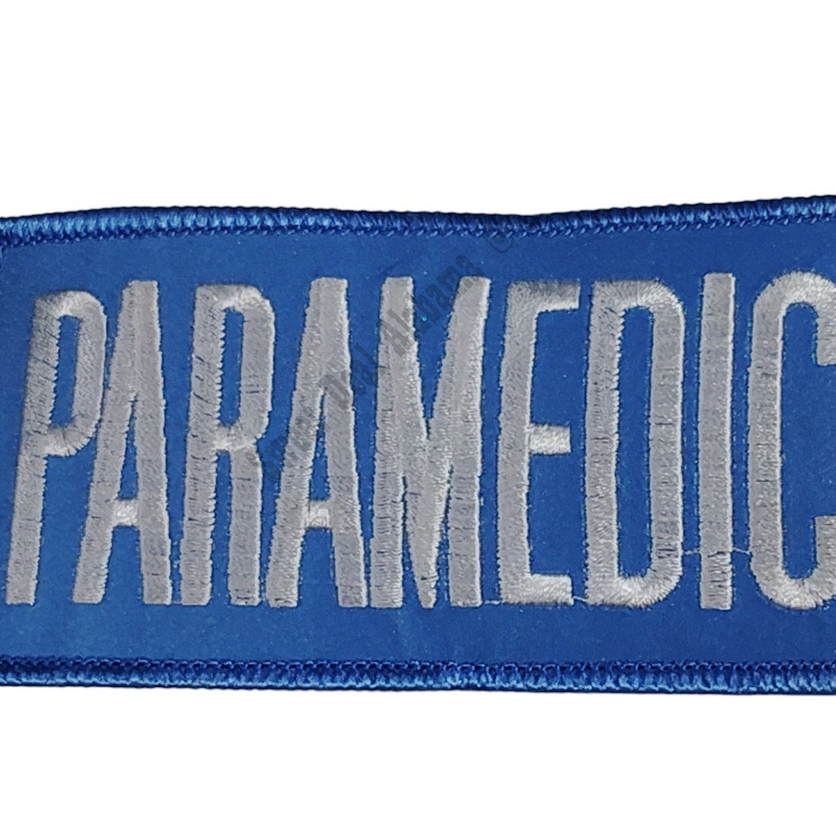 NOS, Paramedic, White on Blue, Iron or Sew-On Embroidered Patch, 4-1/4"W x 2"H