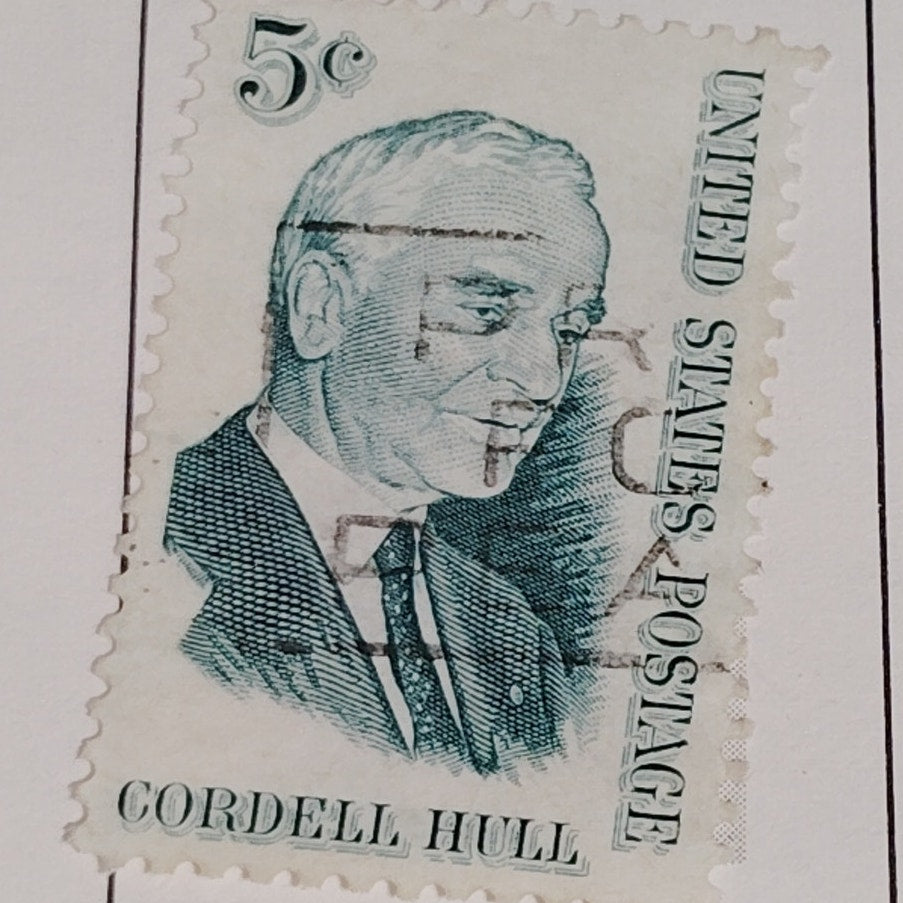 1963 Scott #1234  5¢ Cordell Hull / Nobel Peace Prize – Canceled