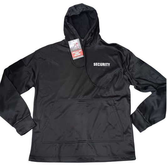 Rothco Security Medium Hoodie - Black- “SECURITY” Front & Back - Concealed Carry