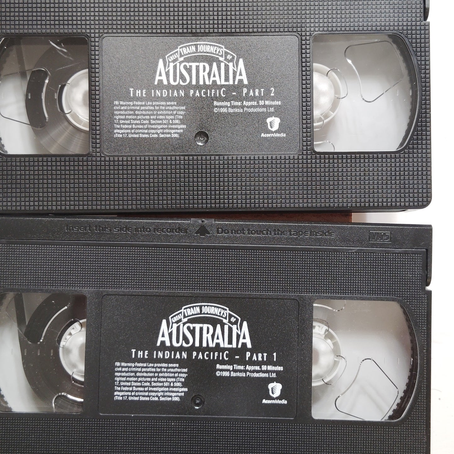 Great Train Journeys of Australia The Indian Pacific 2‑Tape VHS Boxed Set 1996