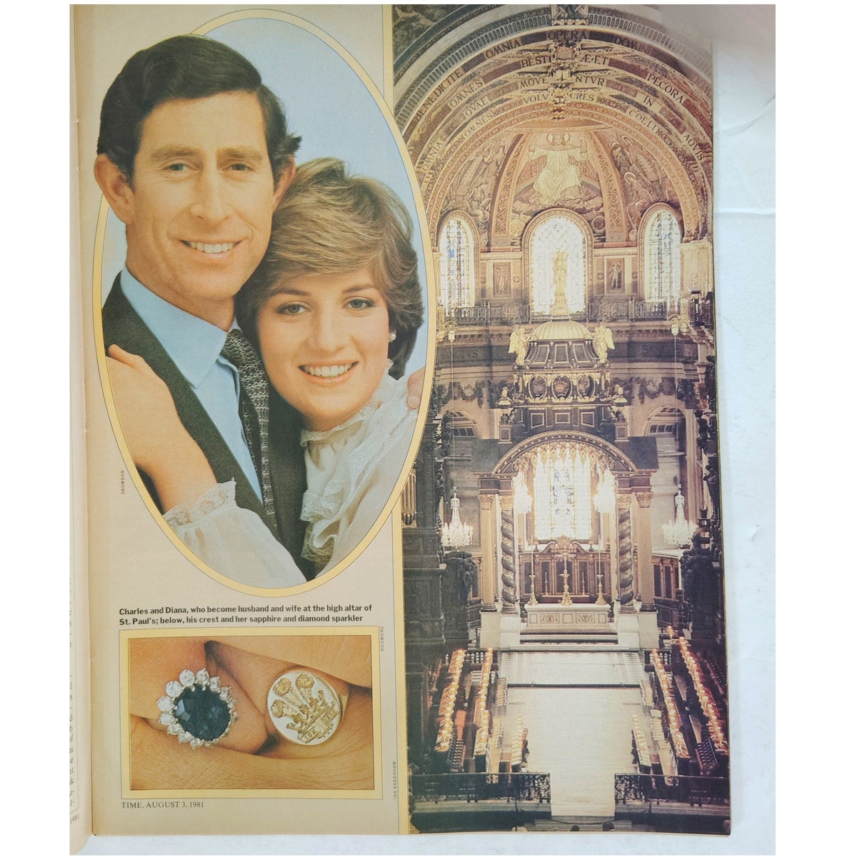 Time Magazine August 3, 1981 Royal Wedding Charles & Diana Three Cheers Cover