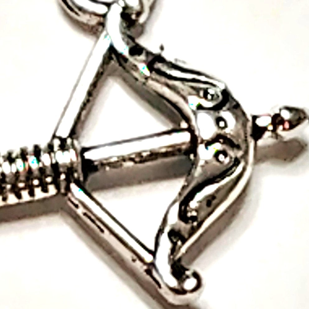 Sagittarius Zodiac Charm Smooth Tibetan Silver Metal Horoscope Pendant Jewelry