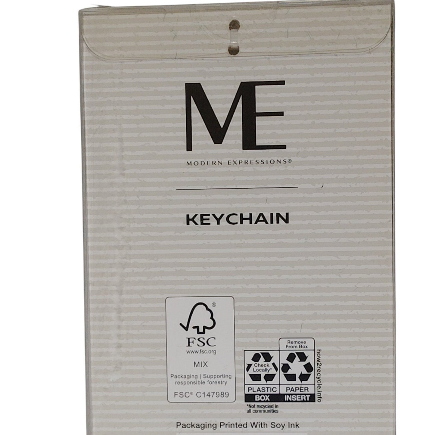 Modern Expressions Keychain – Letter “J” Brown Marble Tassel Fob