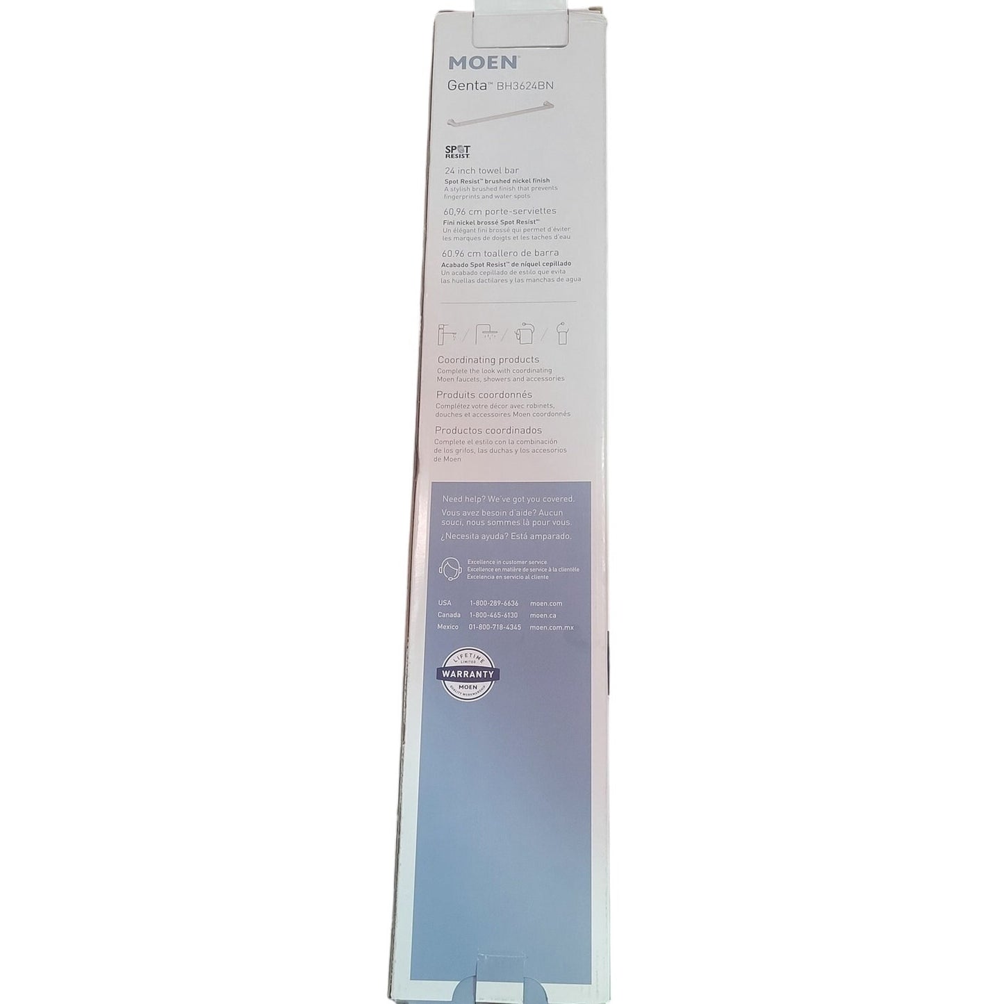Moen Genta 24 in. Towel Bar Brushed Nickel