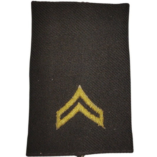 US Army Corporal E‑4 Shoulder Mark Female 3‑1/4" × 2‑1/4" Single