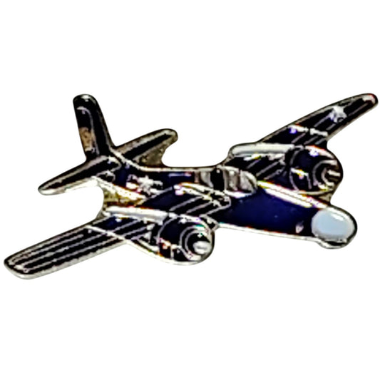 Gold & Blue F7F 2 Tiger Cat Twin-Engine Aircraft Hat, Lapel, Brooch Pin – Aviation Collectible