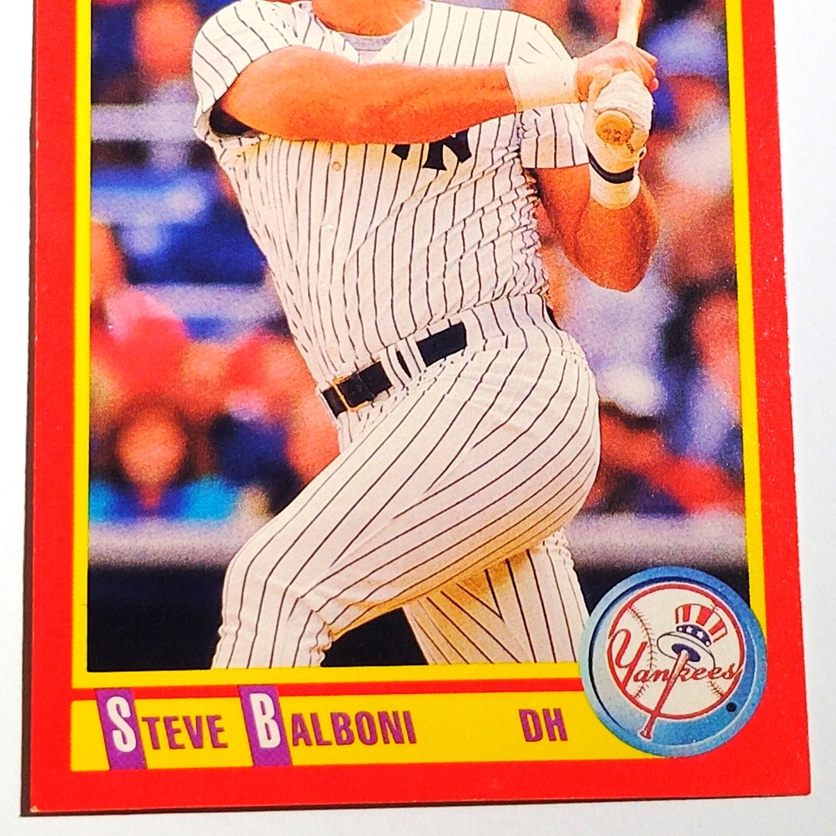 1990 Score Steve Balboni #327 New York Yankees Designated Hitter MLB EX