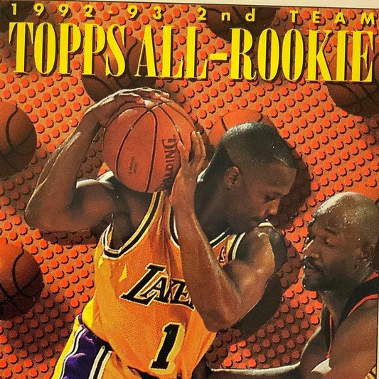 Anthony Peeler, Lakers, 1993 Topps '92-93 All-Rookie 2nd Team Card 176, EXC