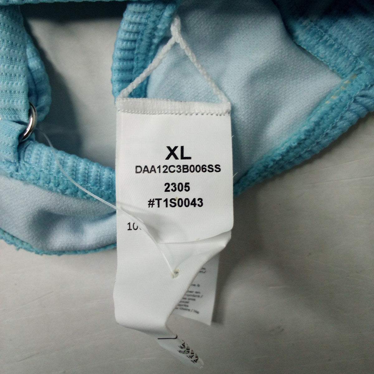 Cupshe Sky Blue Ribbed Bralette Bikini Top XL New with Tags V-Neck Swim