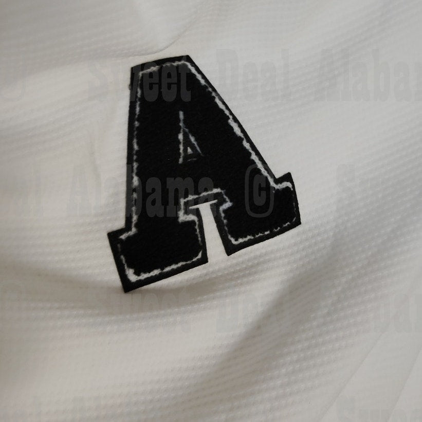 SweatyRocks Men's Casual Sweatshirt – Appliqued Letter "A", Medium, Polyester Knit