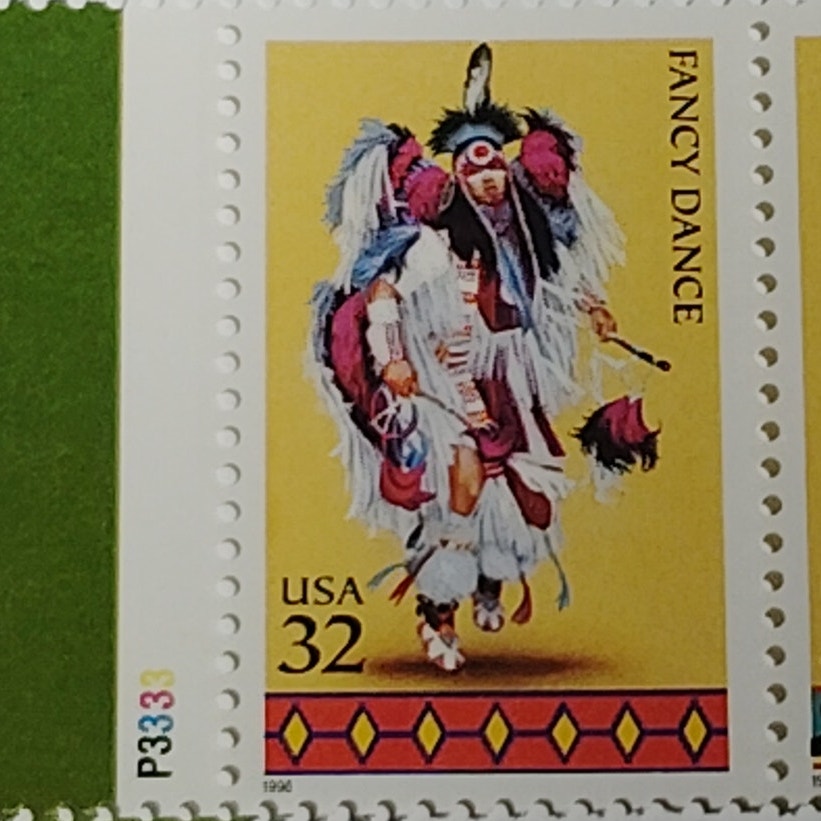 Block of 5 – 1996 USA American Indian Dances Comm. Strip MNH – Scott 3072–3076