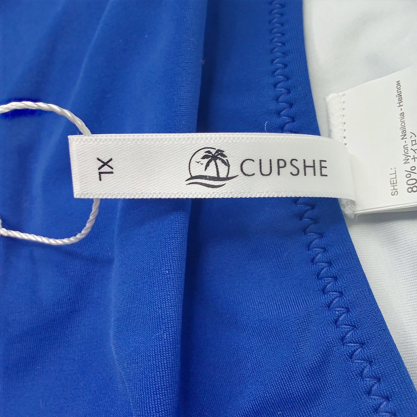 Cupshe Royal Blue High Waisted Bikini Bottoms Solid Swim Bottoms Women’s XL