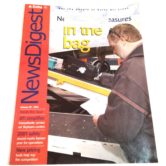 Delta News Digest - January 28, 2002 - Airline Industry News Magazine Red/White