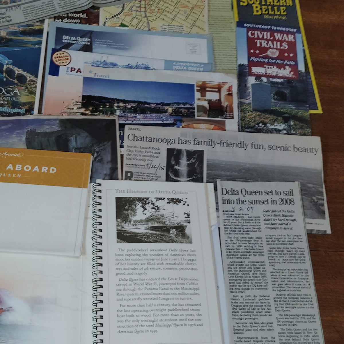Chattanooga Tennessee 2009 Delta Queen Ephemera Collection - Travel Souvenirs