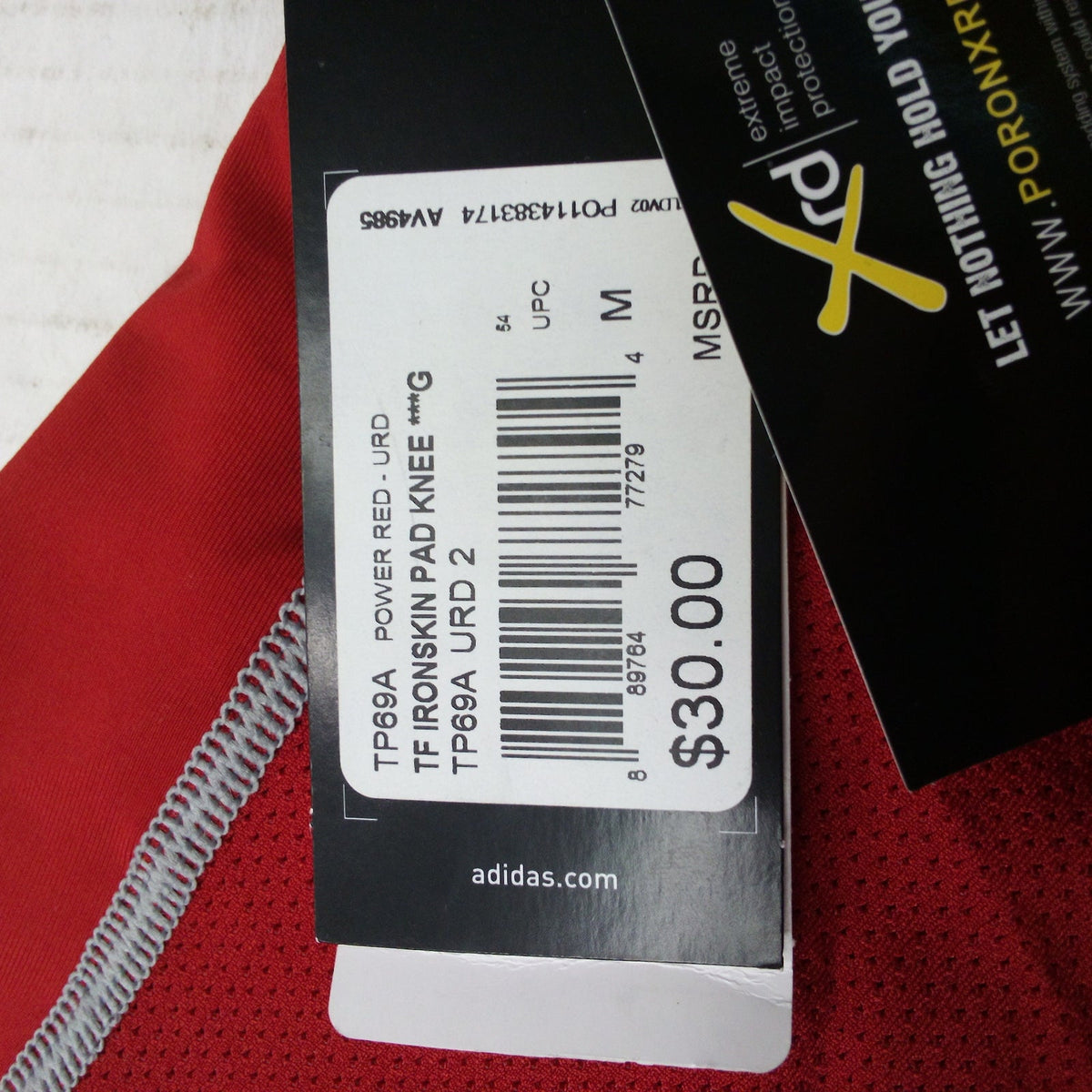 adidas IronSkin Knee Pad Size M Power Red ClimaCool XRD Compression Sleeve