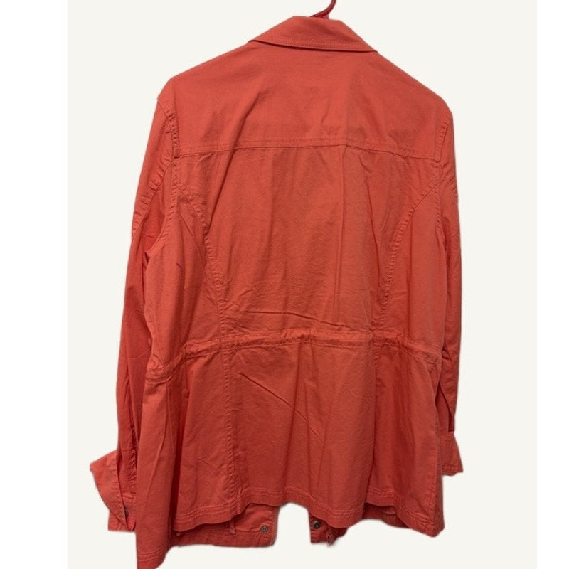 Blair Women's Coral 2-Piece Outfit - Jacket & Short Sleeve Top Size L