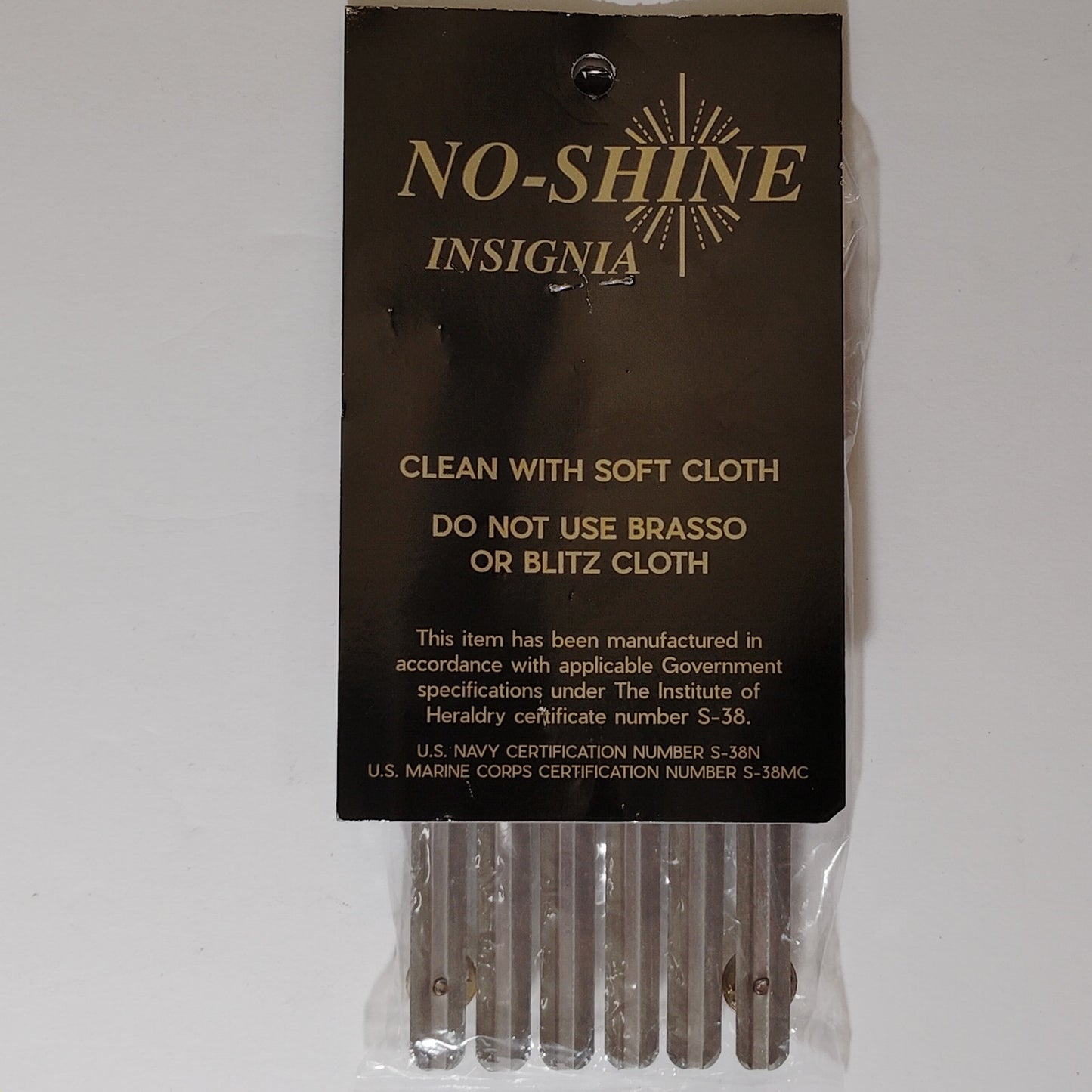 Mounting Rack Bar - 18 Ribbons (3/3/3/3/3/3 w/ No Gap)  No-Shine Insignia