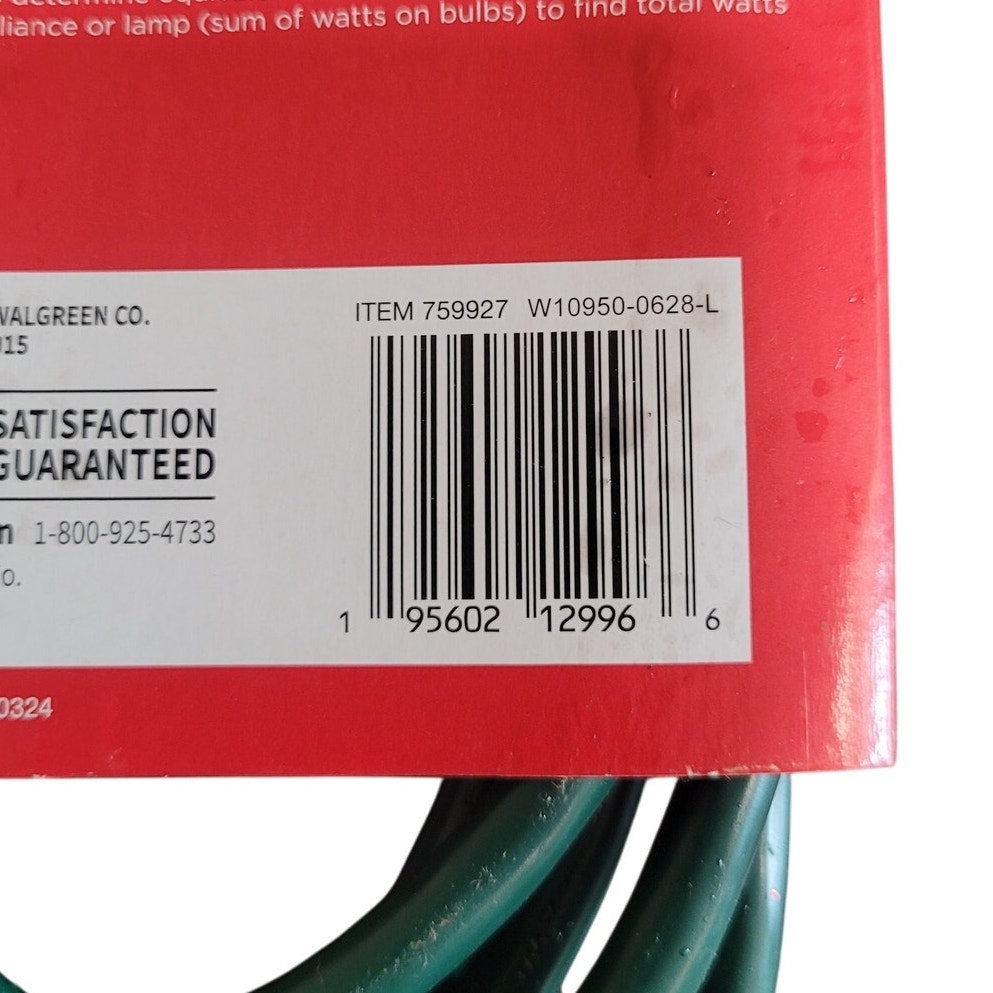 Complete Home 9' Outdoor Extension Cord - 3-Outlet Power Block - Heavy Duty