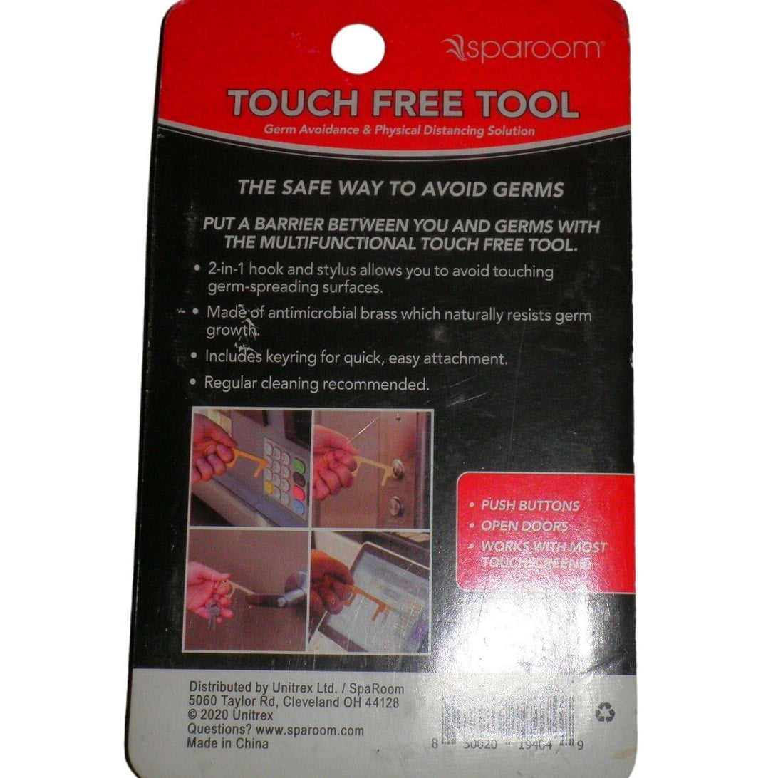SpaRoom Touch Free Tool Keychain to Open Doors, Press Buttons and Switches