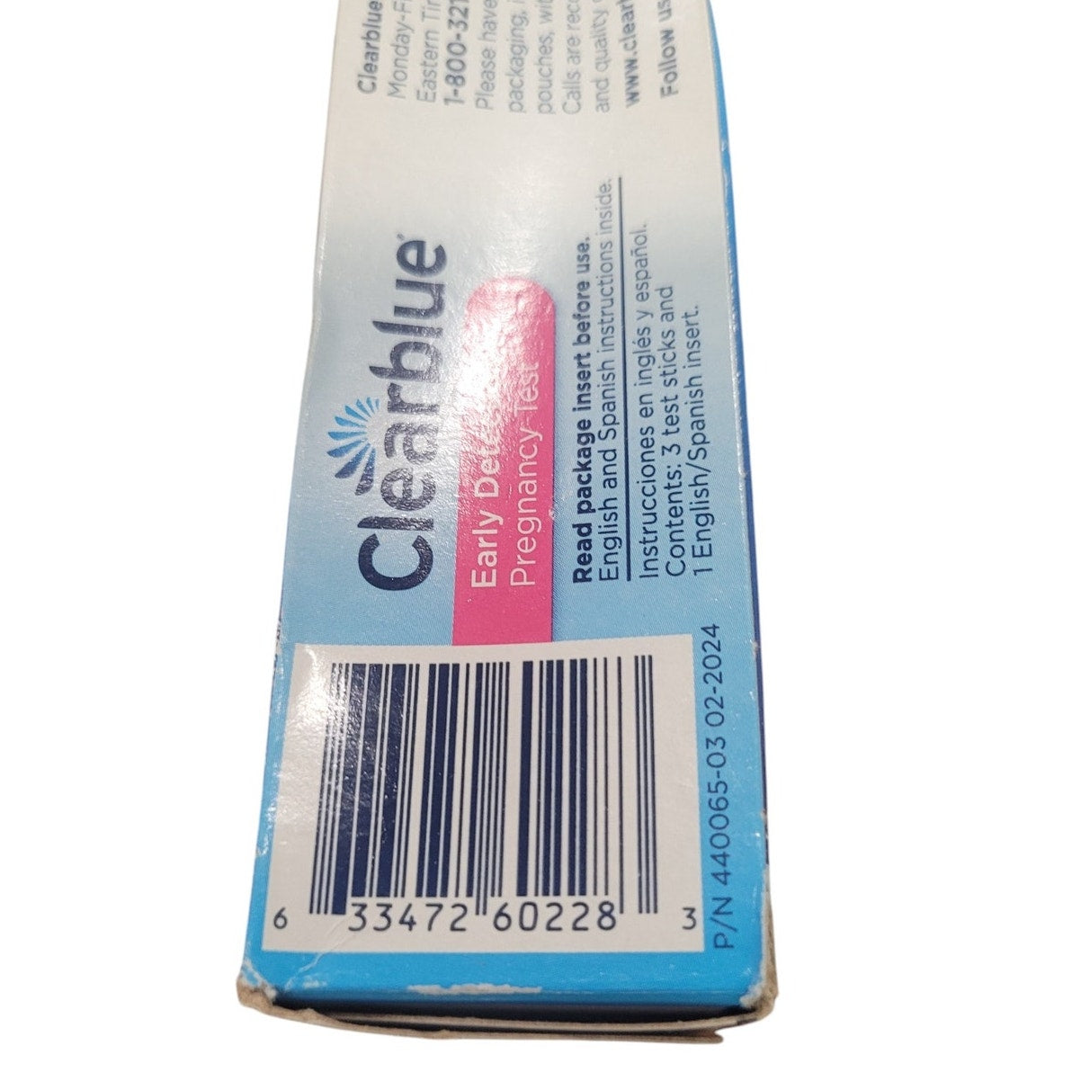 Clearblue Early Detection Pregnancy Test, 3 PK, EXP. 02-29-2028