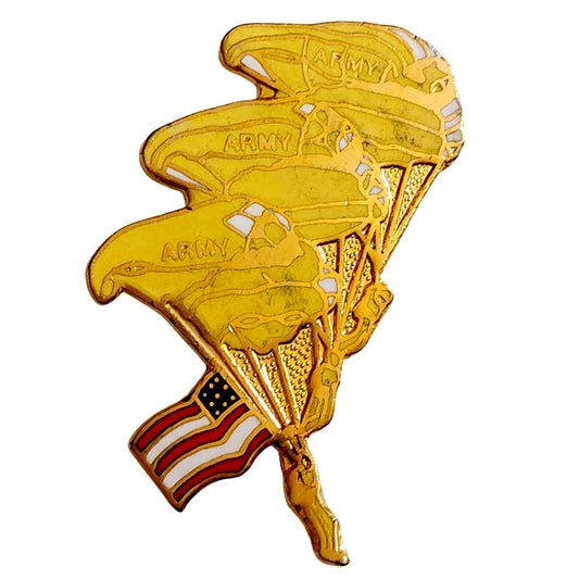 U.S. Army Golden Knights Parachute Team Novelty Hat Lapel Pin, 1‑3/4"H × 1"W