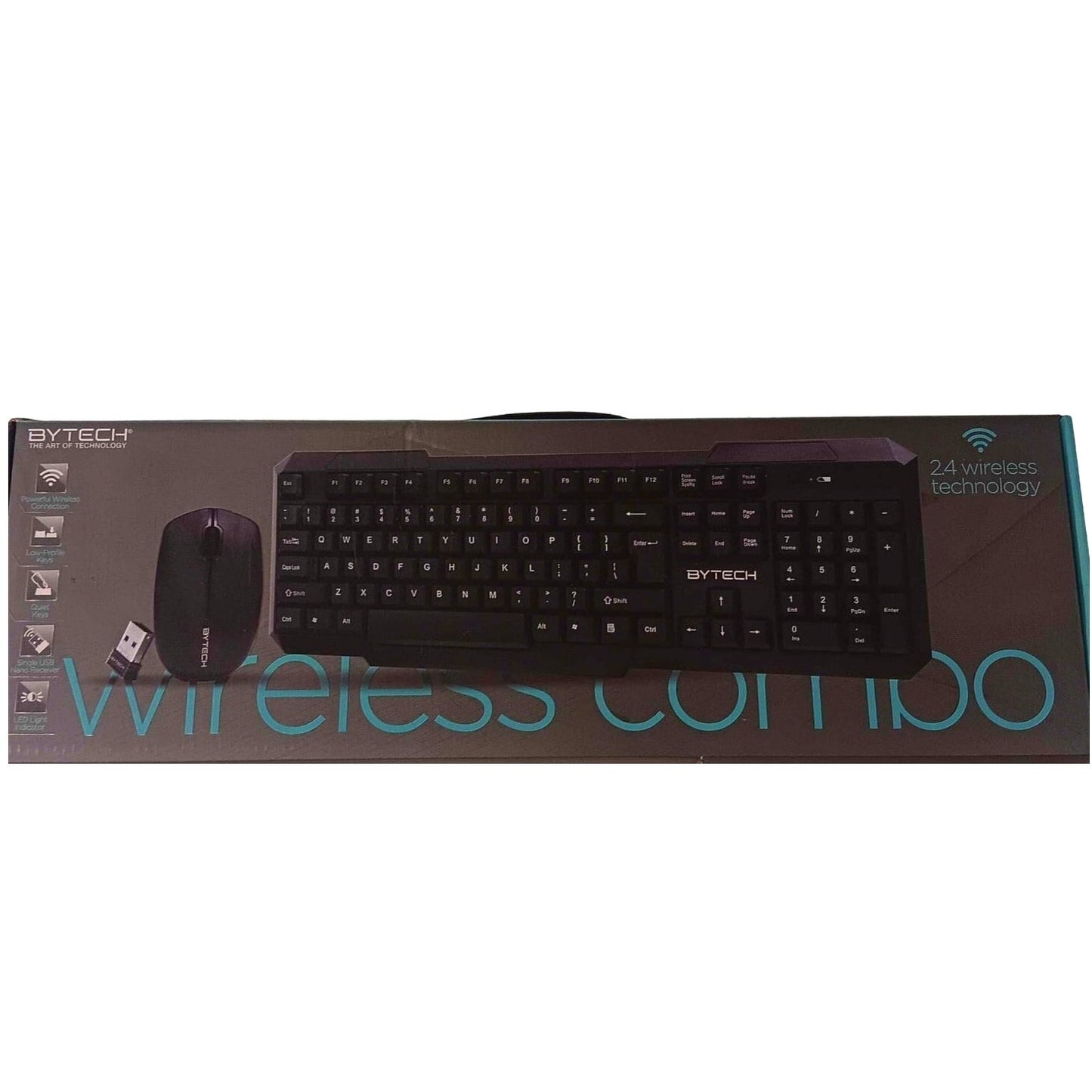 BYTECH BYKBWS100BK BYTECH Wireless Keyboard & Mouse Combo Bundle