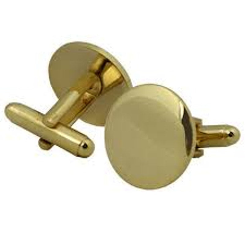 U.S. Army Gold‑Tone Cuff Links, 11/16", Formal Dress Accessory