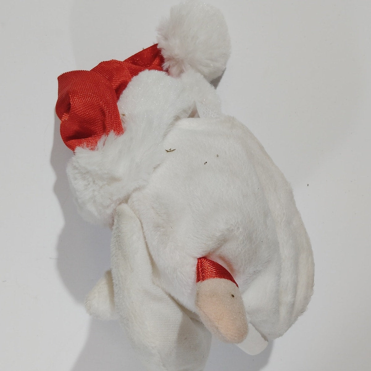 Stuffed Santa Plush 7"x6"x4" Velcro Back Storage Pouch, Hidden Gift Bag or Decor
