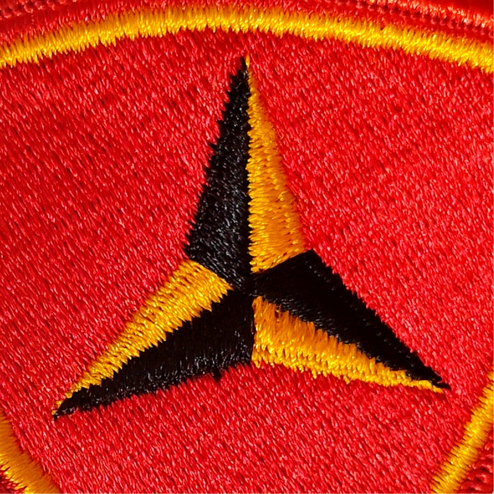 USMC 3rd Marine Division Patch – Red Shield – 3" × 3"- Sew-On