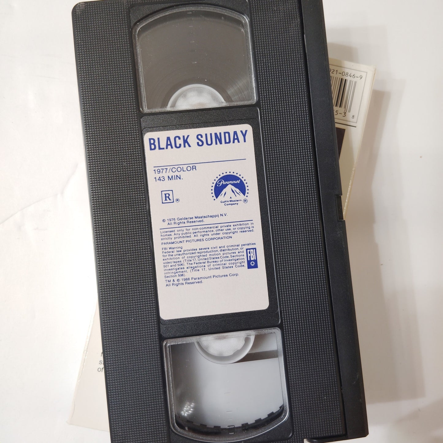 Black Sunday VHS 1991 Bruce Dern Robert Shaw Thriller