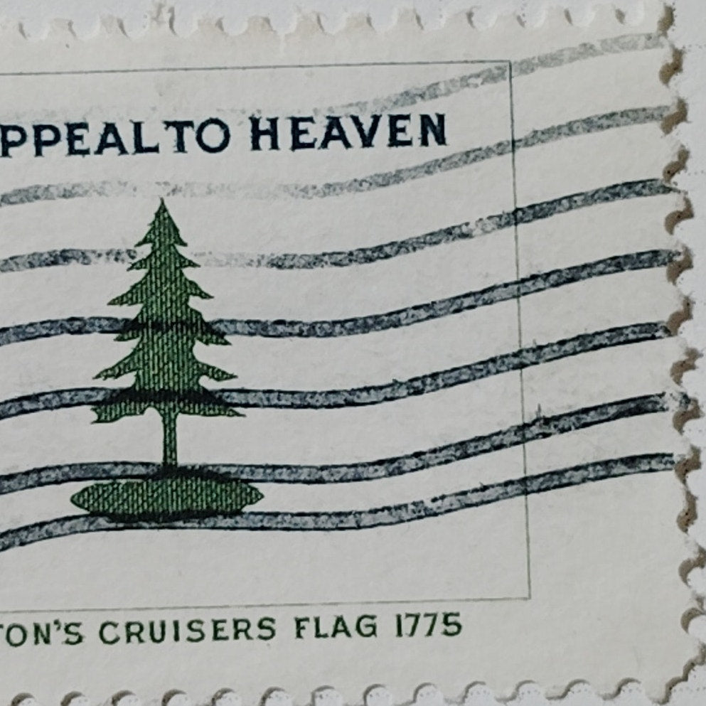 1971 Scott No. 1357 – 9¢ Washington’s Cruisers Flag “An Appeal to Heaven” – Used