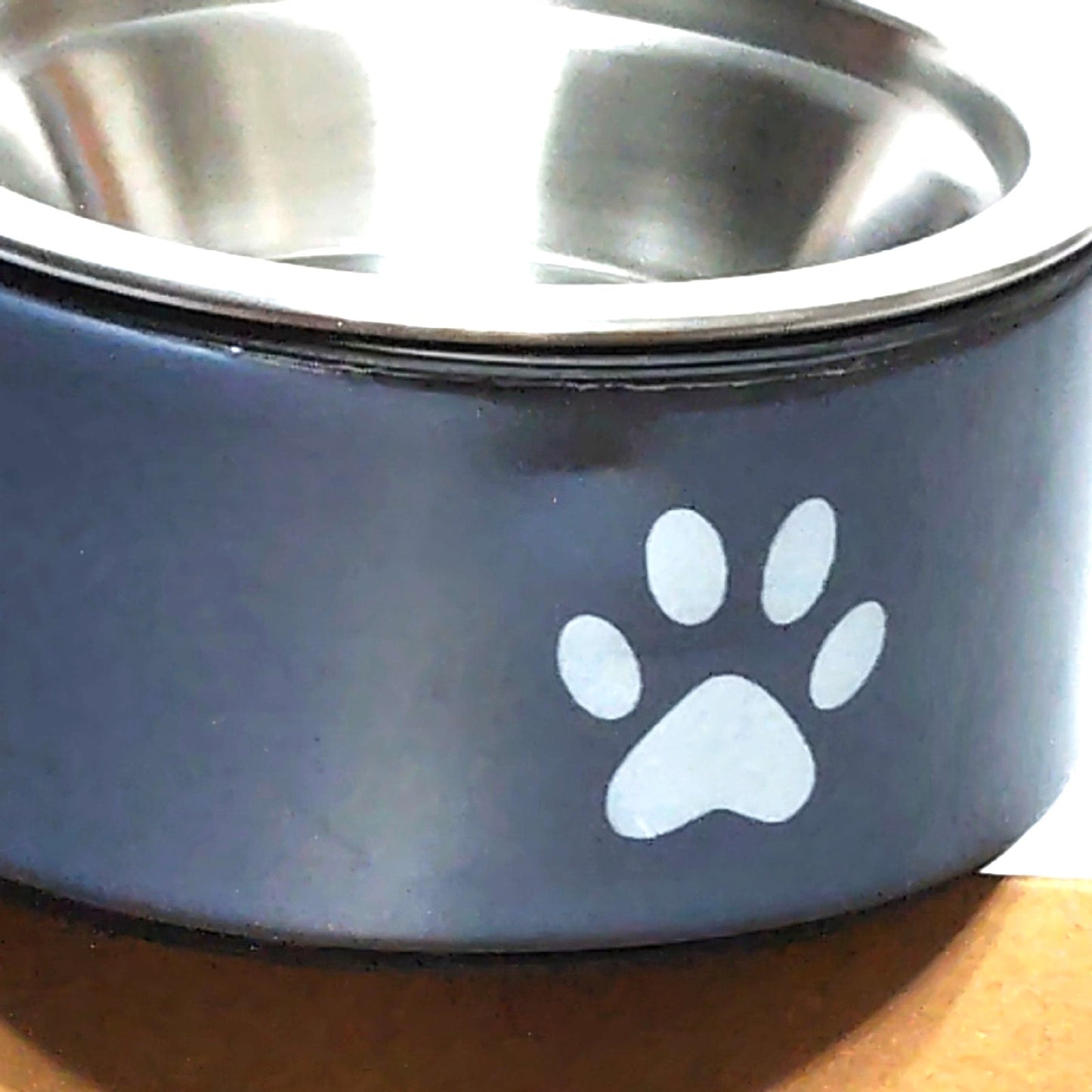 Frisco Paw Print Non‑Skid Stainless Steel Dog Bowl Blueberry Small (8 oz.) LN
