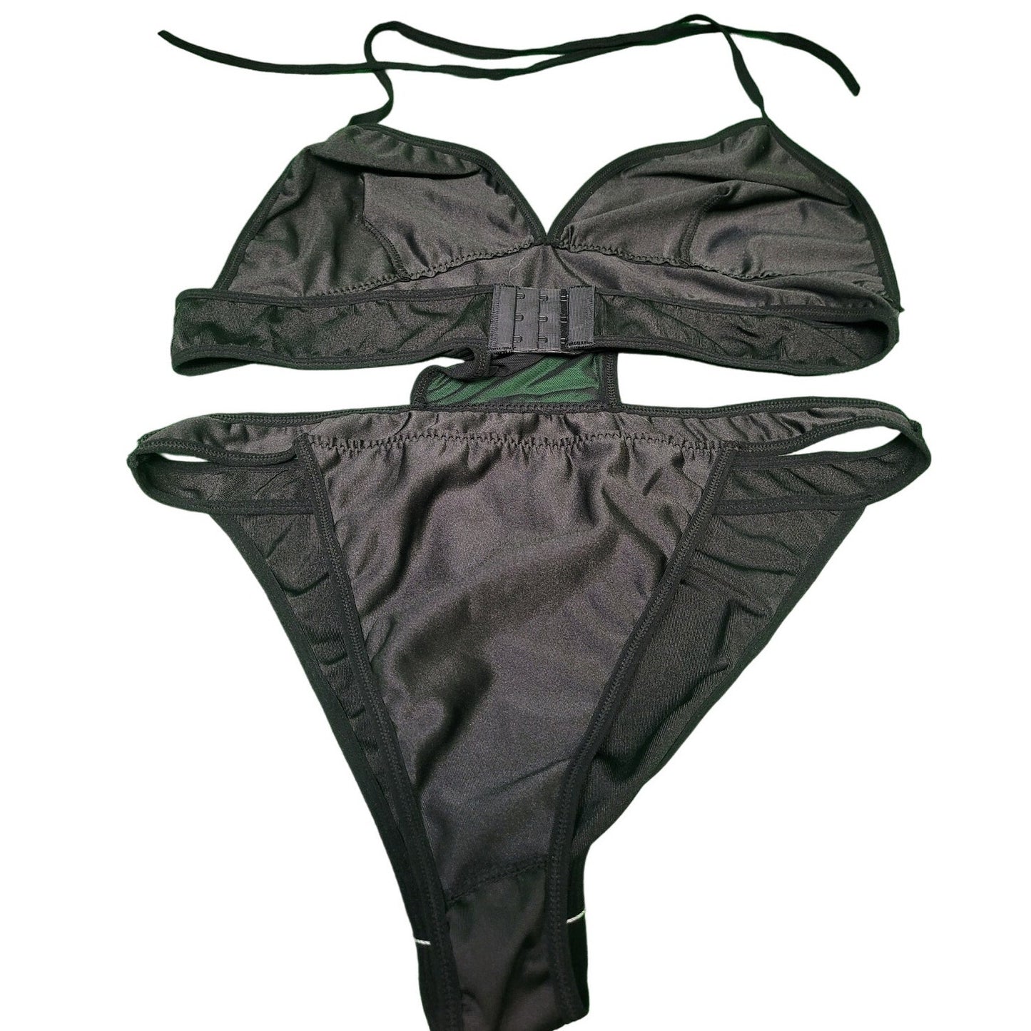 Avidlove Women's One-Piece Mesh Intimate Bra and Panty Set, Black, XXL