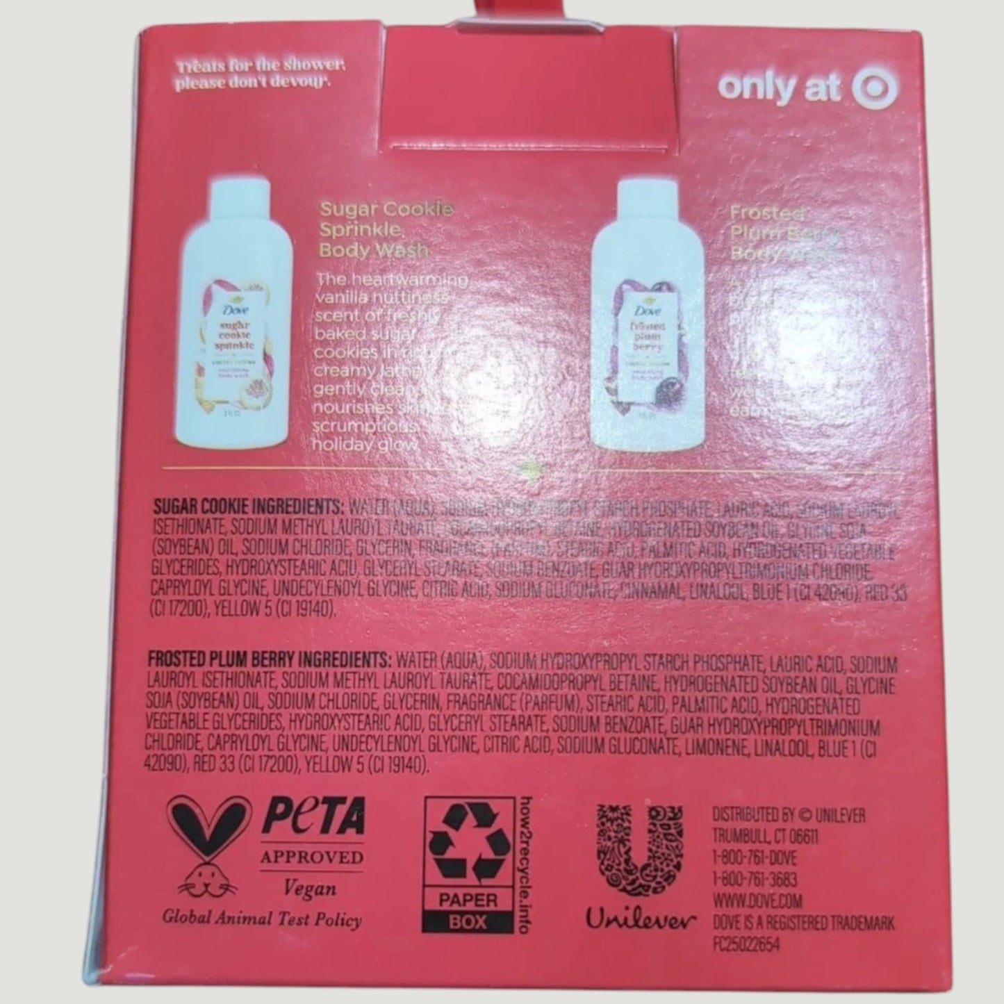 Dove Beauty Limited Edition Holiday Treat Mini Body Wash Gift Pack – Two 2‑Packs