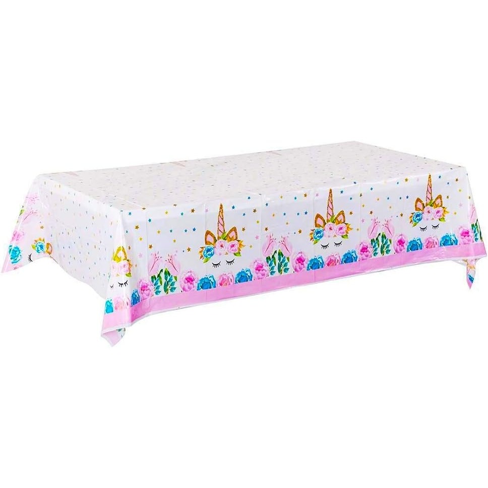 Unicorn Tablecloths 2‑Pack 70.87×43.31 in Birthday Party Decoration
