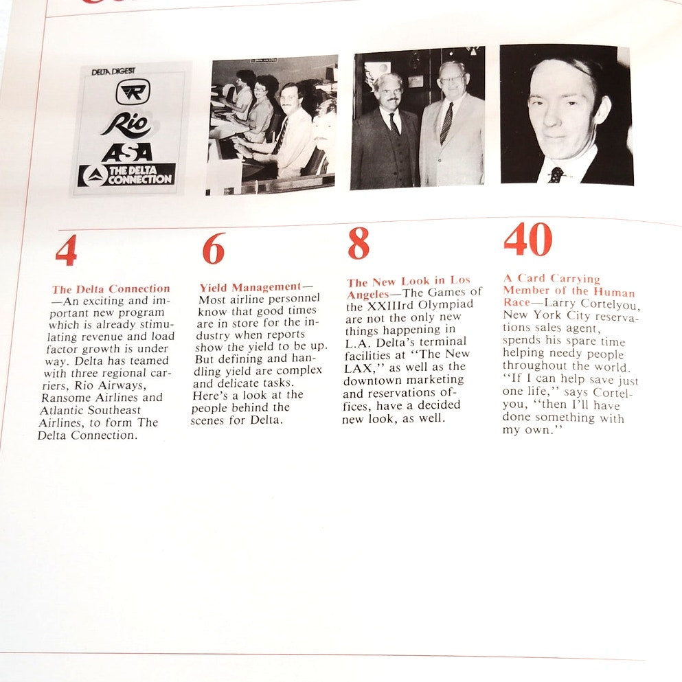 Vintage Delta Digest Magazine July 1984 - The Delta Connection Airlines