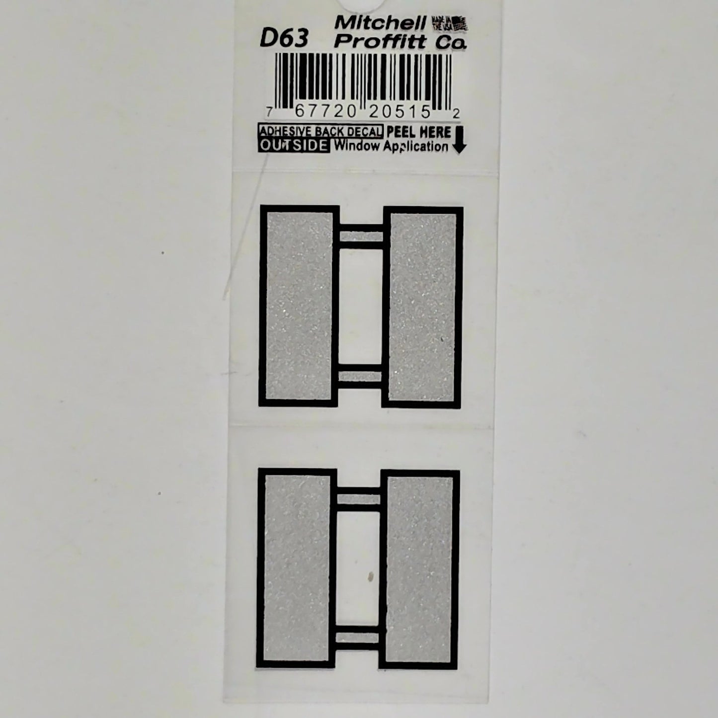 Officer Rank O-3 Decal – Double Silver Bars 1" x 1.5" Each, Mylar Vinyl, 2-Pack