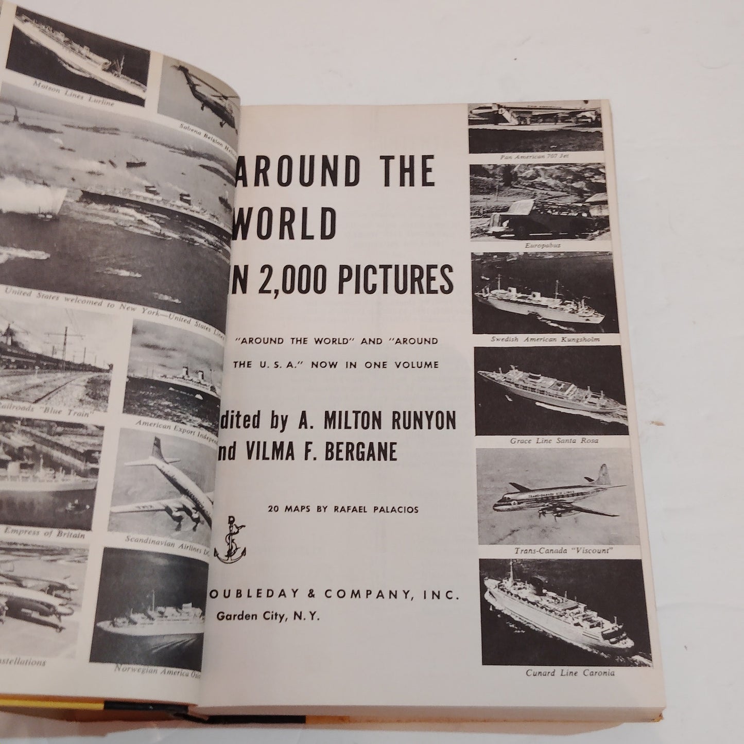 Around the World in 2000 Pictures 1959 Hardcover Excellent Condition Doubleday