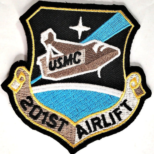Space Above & Beyond USMC 201st Airlift Squadron Patch 3" × 3" Sew‑On