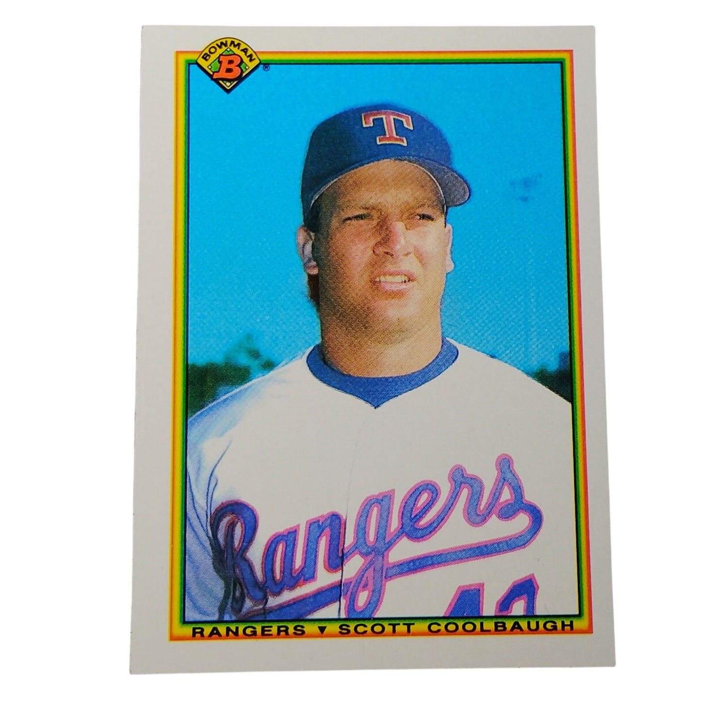 1990 Bowman Scott Coolbaugh #494 Texas Rangers Third Baseman Baseball Card NM