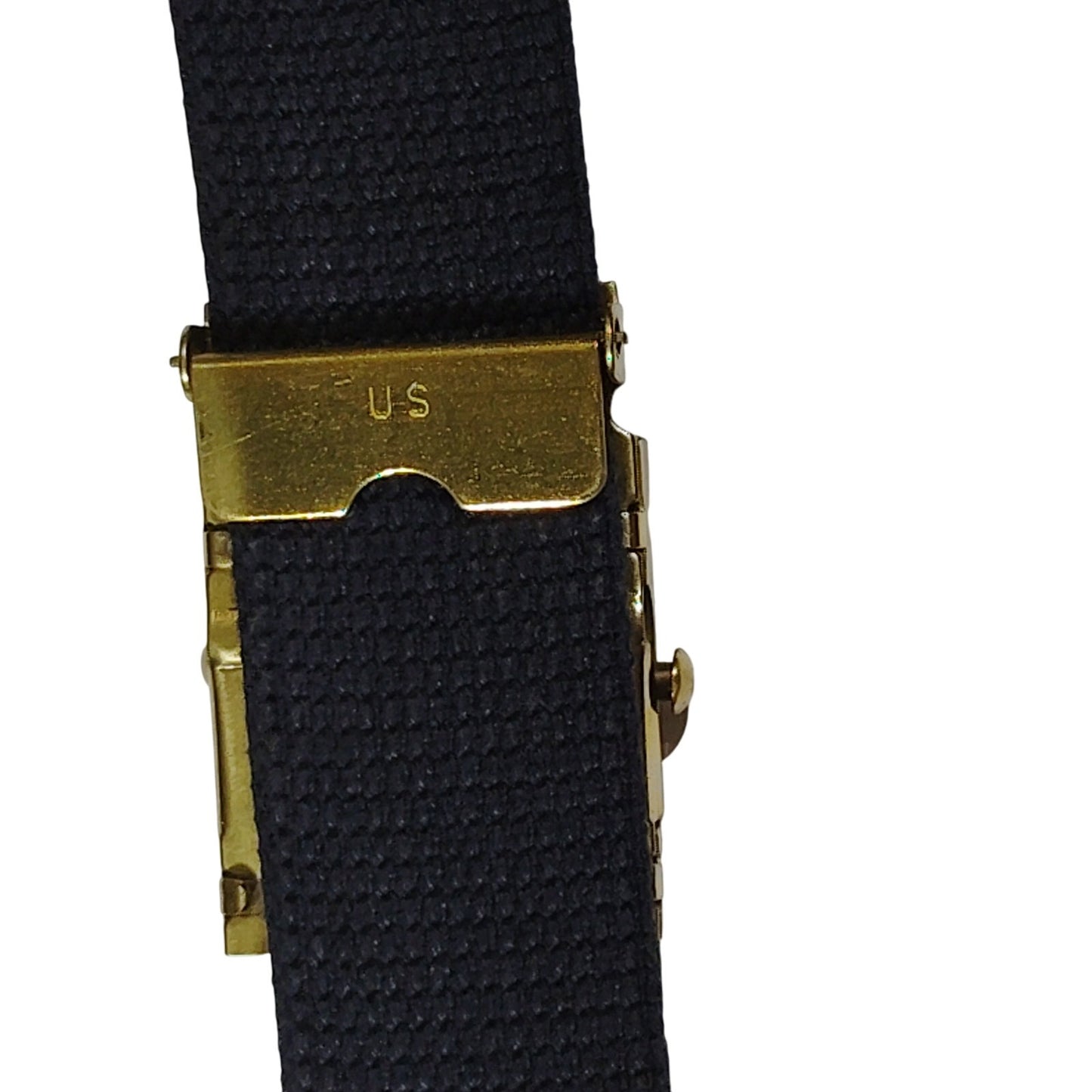 42" Dark Navy Blue Web Belt – U.S. Made, Solid Brass Military Style Buckle