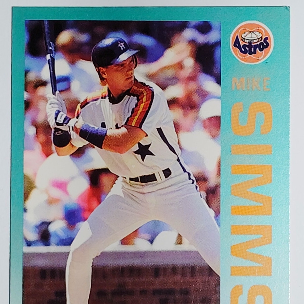 1992 Fleer Mike Simms Card #445 Houston Astros Outfield VG/EX
