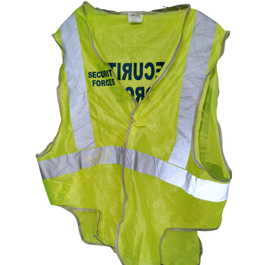 Galls Security Forces Safety Mesh Vest Yellow, With 3M Reflective Silver, Large