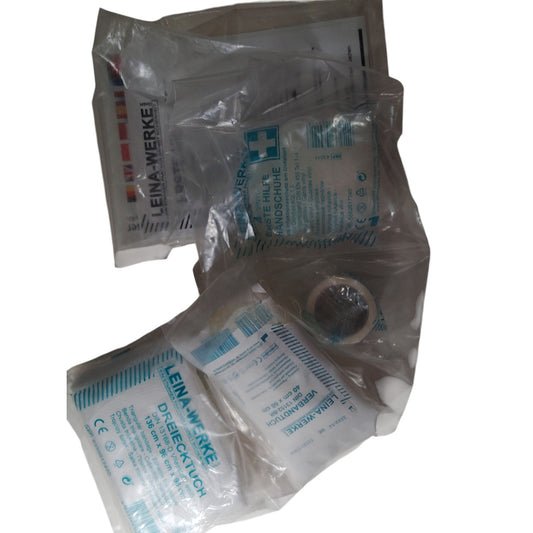 German Vehicle First Aid Kit – Verbandmittelsortiment DIN 13164, Leina-Werke,  Malteser Promo Insert