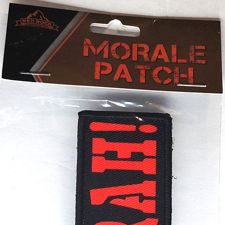 OORAH Morale Patch Red Rock Outdoor Gear Hook Back Printed 3‑1/2" × 1‑1/2"