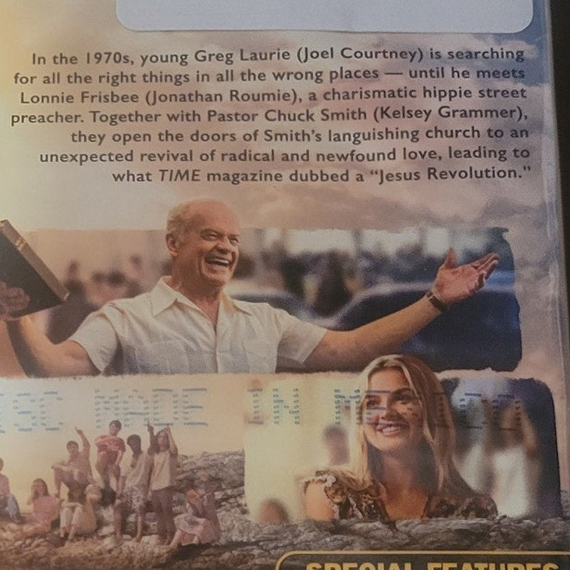 Jesus Revolution DVD 2023 – Faith-Based Drama, Kelsey Grammer, Joel Courtney